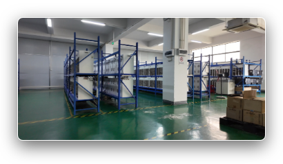 Storage racks shown in the Horng Shing company profile