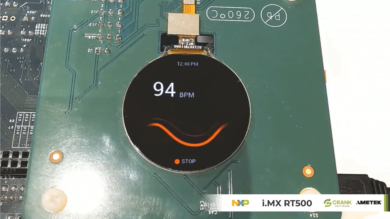 NXP embedded processing demo for wearable interfaces